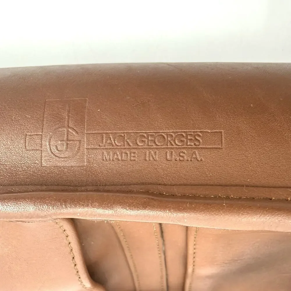 Jack Georges VTG UNIVERSITY PROFESSIONAL LEATHER DOWEL BRIEFCASE Shoulder Bag